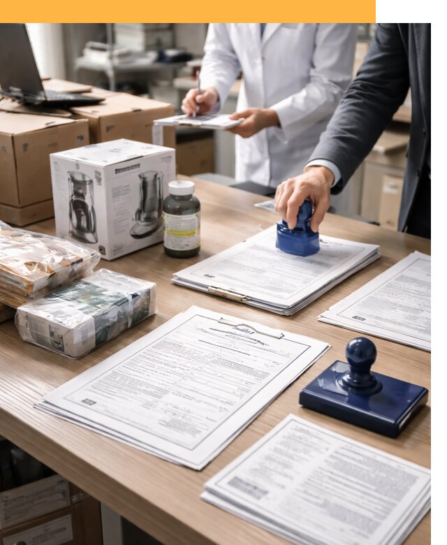 Сертификация импортных товаров от 12740 с таможенным сопровождением